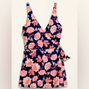 Old Navy V-Neck wrap front swim dress Medium